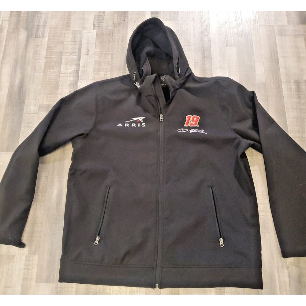 Carl Edwards Men's Nascar Arris Black Jacket‎ Size XL Lined Heavy duty Joe Gibbs
